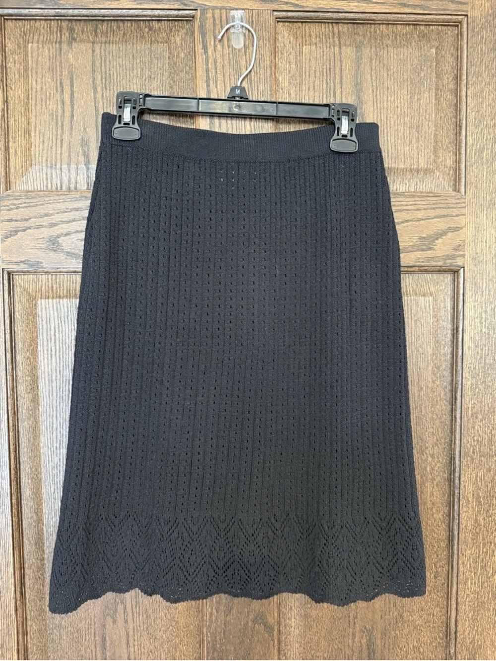 St. John Collection by Marie Gray Black Knit A-Line Skirt Size 6 Vintage